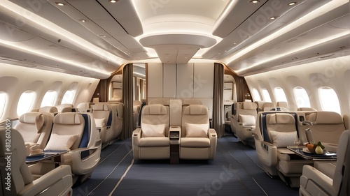 Displaying first-class and business class opulent seats on business and leisure flights, the banner highlights the unmatched luxury and comfort that travelers enjoy. photo