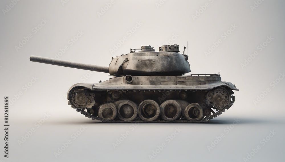 war tank, isolated white background
