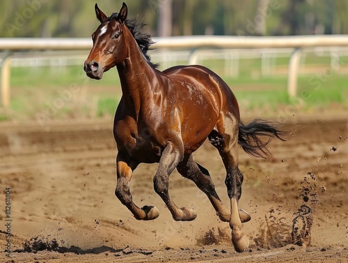 Bay Standardbred Filly in Action Running with Herd in Paddock - Yearling Group