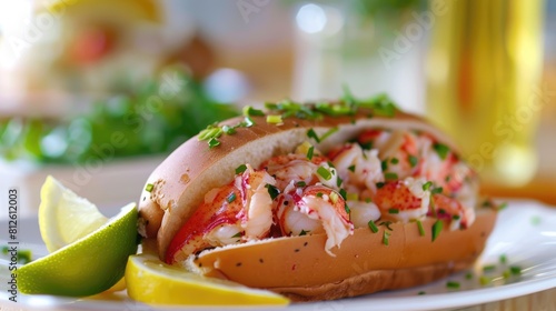 Delicious Maine Lobster Roll- Freshly Steamed Lobster Prepared to Perfection with Zesty Lemon