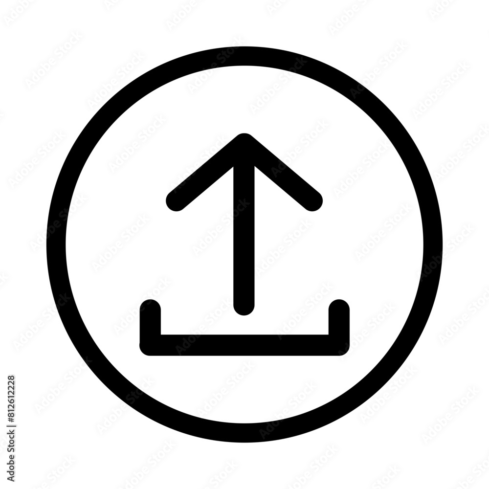 Download icon upload circle symbol. Save button file flat for web vector illustration design Download icon upload circle symbol. Save button file flat for web vector illustration design