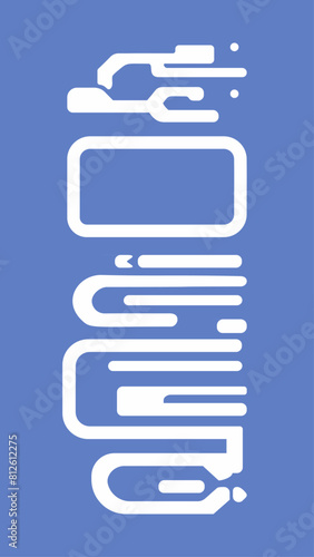 Obraz na płótnie Abstract Technology Circuit - Modern Minimalist Elements Design in Monochrome Blue w salonie