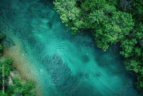 Barton Creek Overhead - Serenity of Nature's Abode amidst Fresh Jade Hue Waters photo