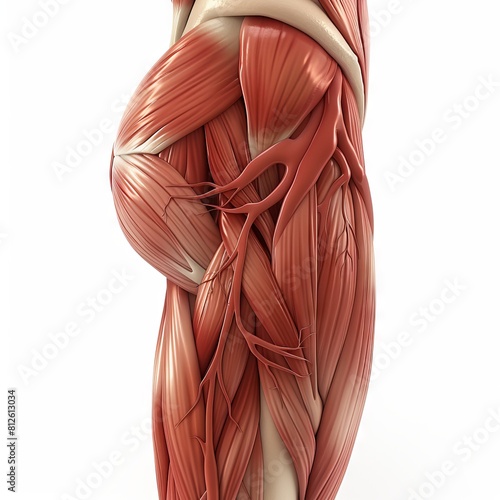 Detailed human leg muscle anatomy photo