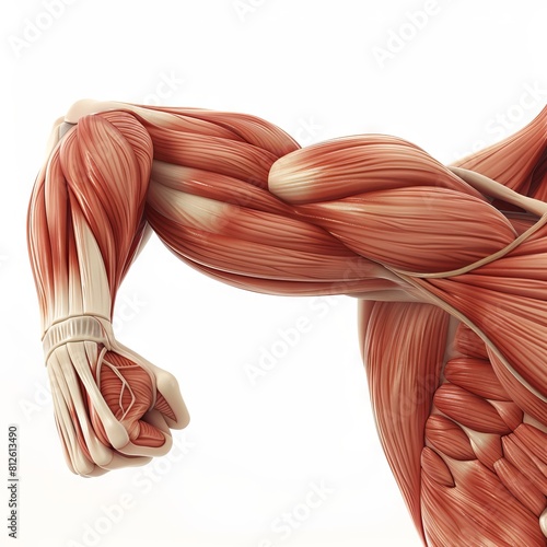 The human muscular system is a complex network of muscles that work together to allow movement.