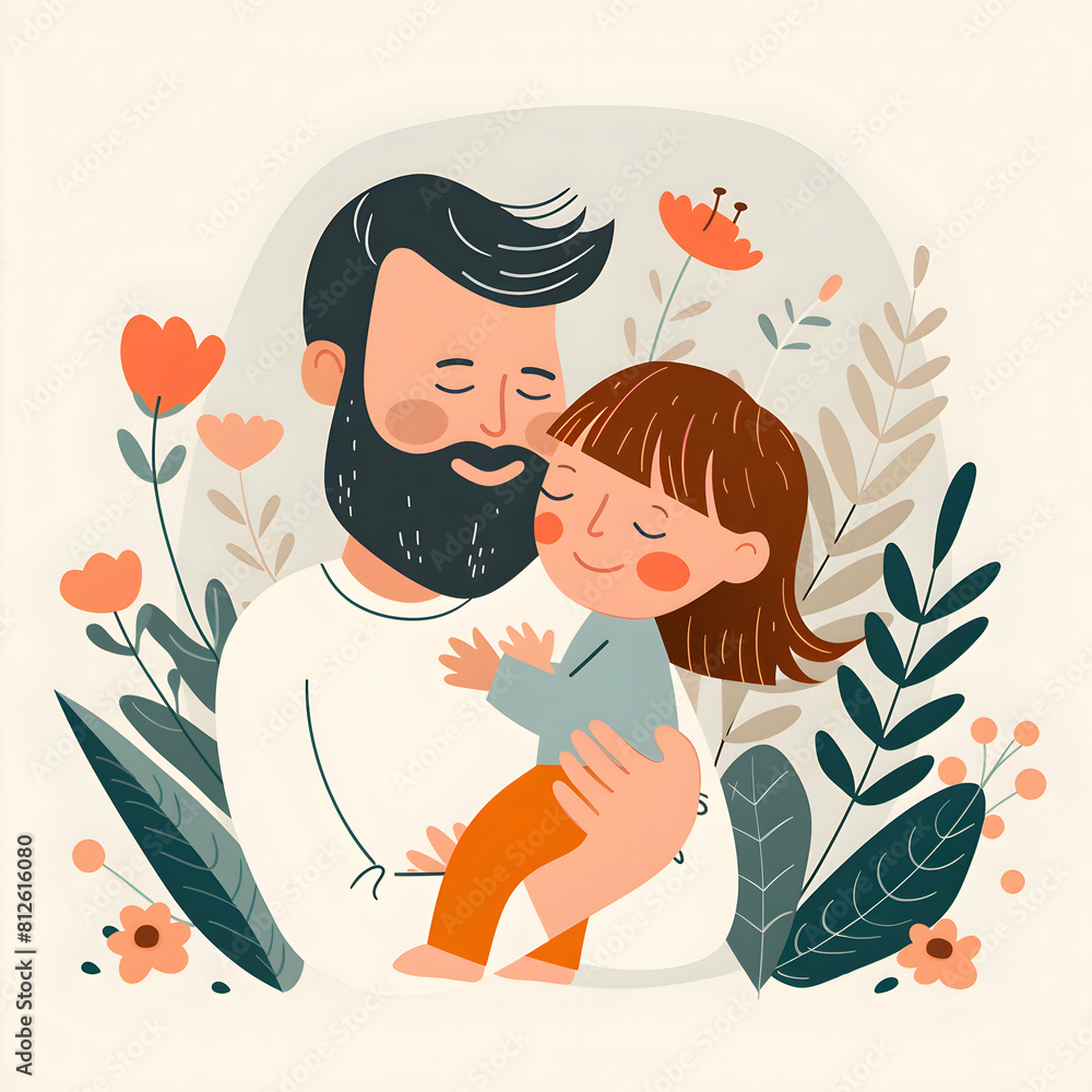 dad and son flat modern art illustration,logo design,t shirt design.outline graphic style,Happy Father's Day concept, generative ai dad and son flat modern art illustration,logo design,t shirt design.outline graphic style,Happy Father's Day concept, generative ai