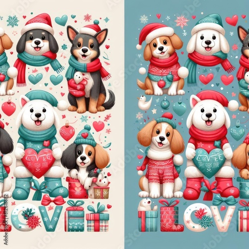 A couple images of dogs image attractive has illustrative meaning used for printing illustrator. © dee