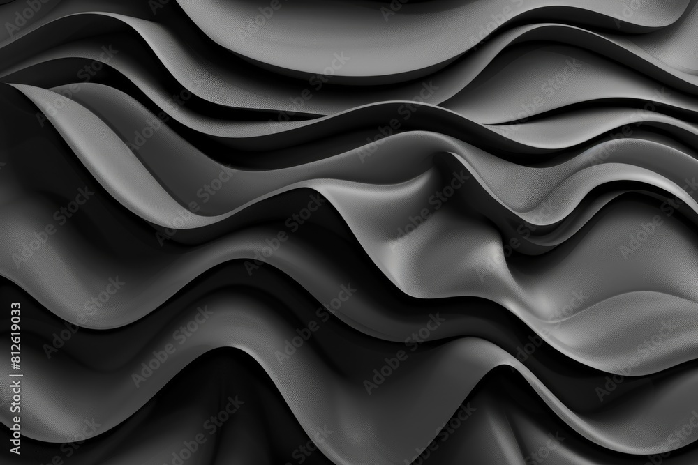 Fototapeta premium Abstract black curvy designs backdrop
