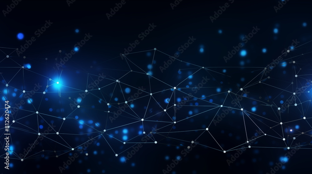 An abstract concept of technology and data connections. Electric blue pattern resembling a starry midnight sky with water dots and lines An abstract concept of technology and data connections. Electric blue pattern resembling a starry midnight sky with water dots and lines