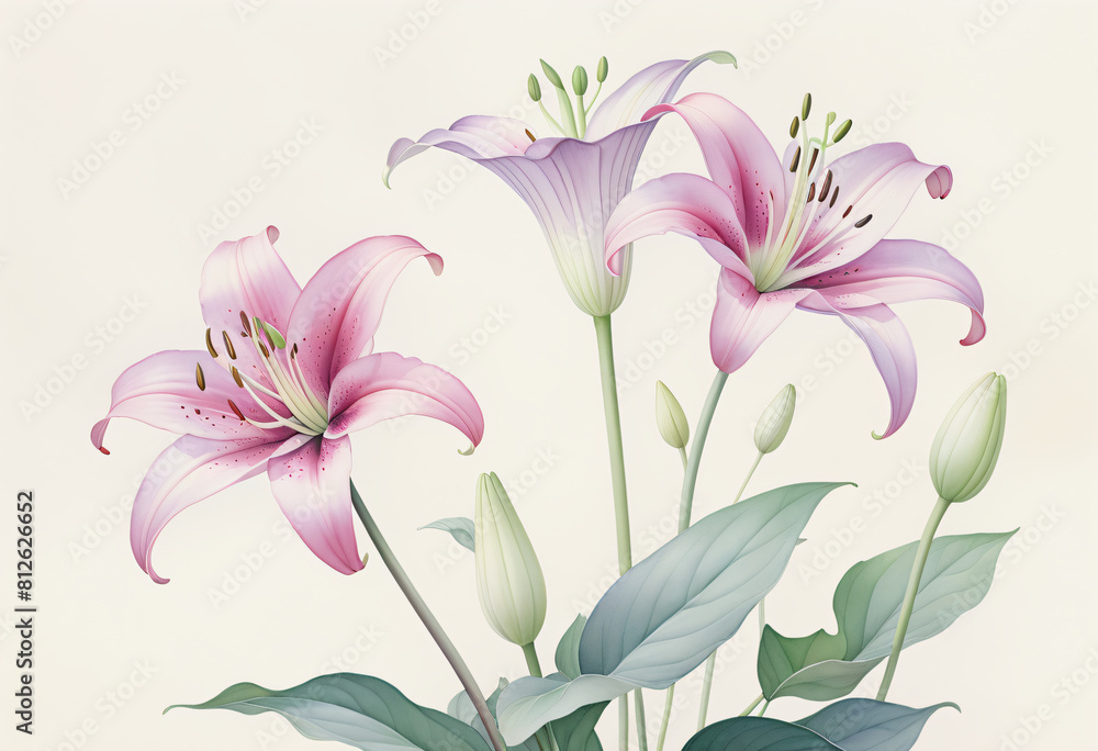 Purple lily flower Purple lily flower