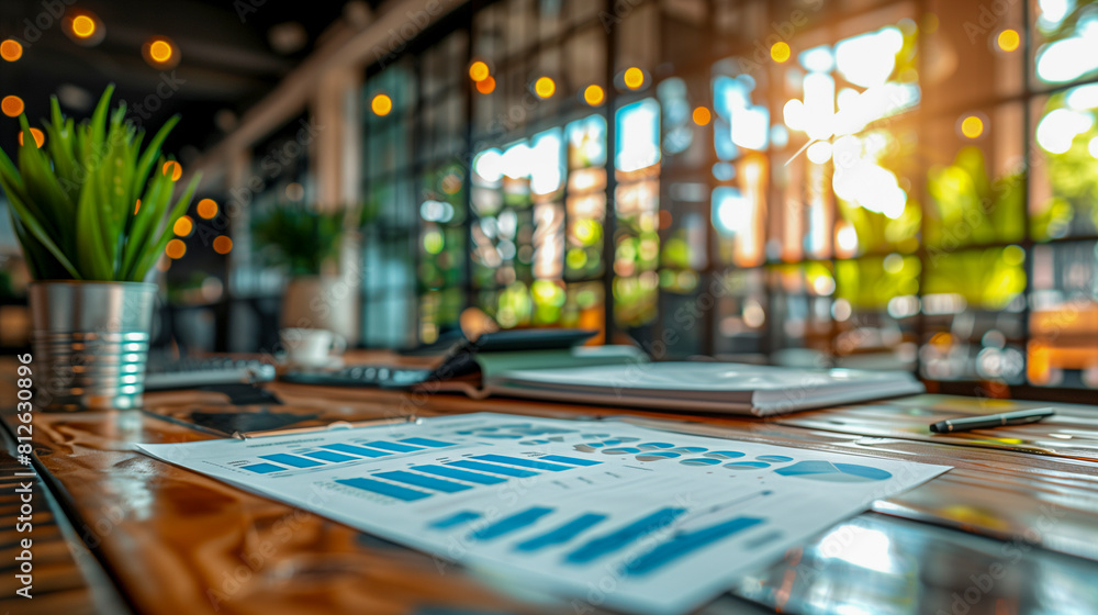A modern office setting with employees working on financial reports and analysis. A modern office setting with employees working on financial reports and analysis.