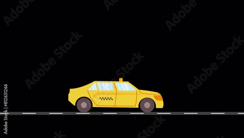 2d Taxi Driver Animation Alpha Channel photo