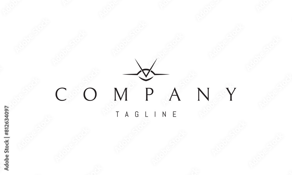 A vector logo with an abstract image of an eye in the form of a drone. A vector logo with an abstract image of an eye in the form of a drone.