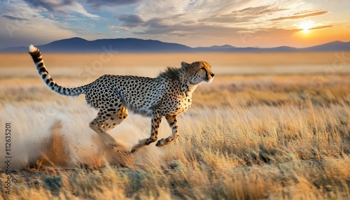 The swift cheetah raced across the open plain, a blur of speed, a graceful reign, a marvel of nature's wonder and gain.