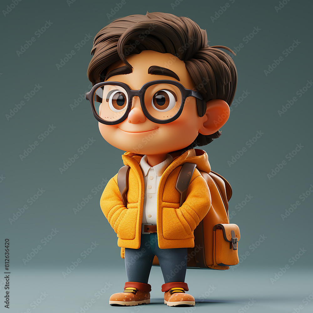 3d photo of cartoonish character made with generative AI 3d photo of cartoonish character made with generative AI