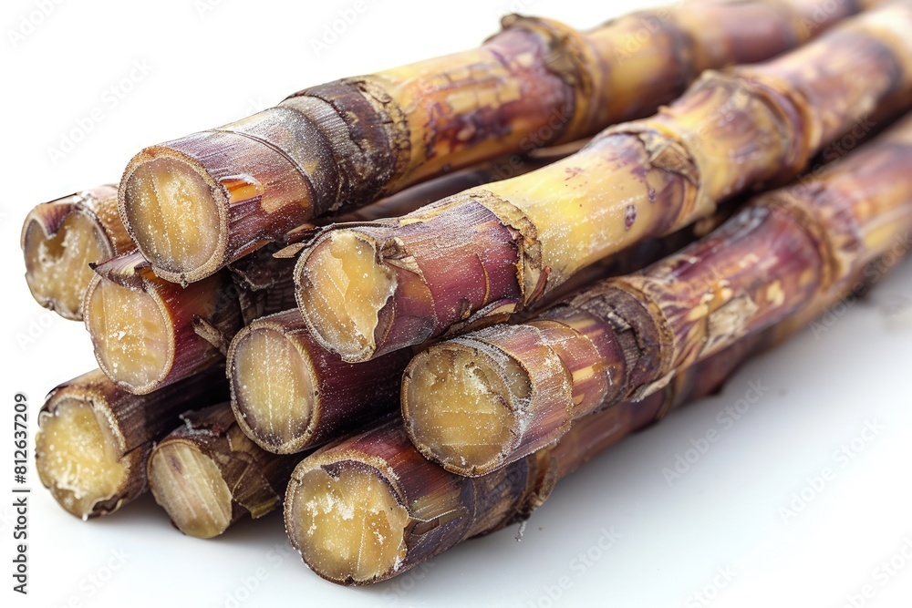 Sugar cane on white background Sugar cane on white background
