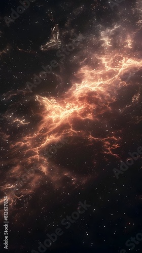 Captivating Cosmic Backdrop for Sci Fi Themed Products and Games with Mysterious Glowing Energies and Dramatic Atmosphere