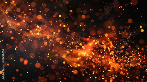 An animated, intense explosion of fiery orange particles and sparks, conveying energy and dynamism