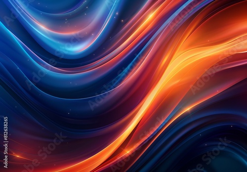 An alluring digital artwork showcasing fiery waves with a mix of red, orange, and blue colors, giving a sense of warmth and energy