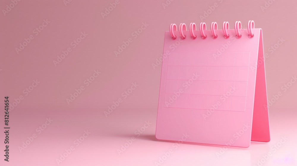 A pink notepad with a spiral binding, perfect for office and school use A pink notepad with a spiral binding, perfect for office and school use