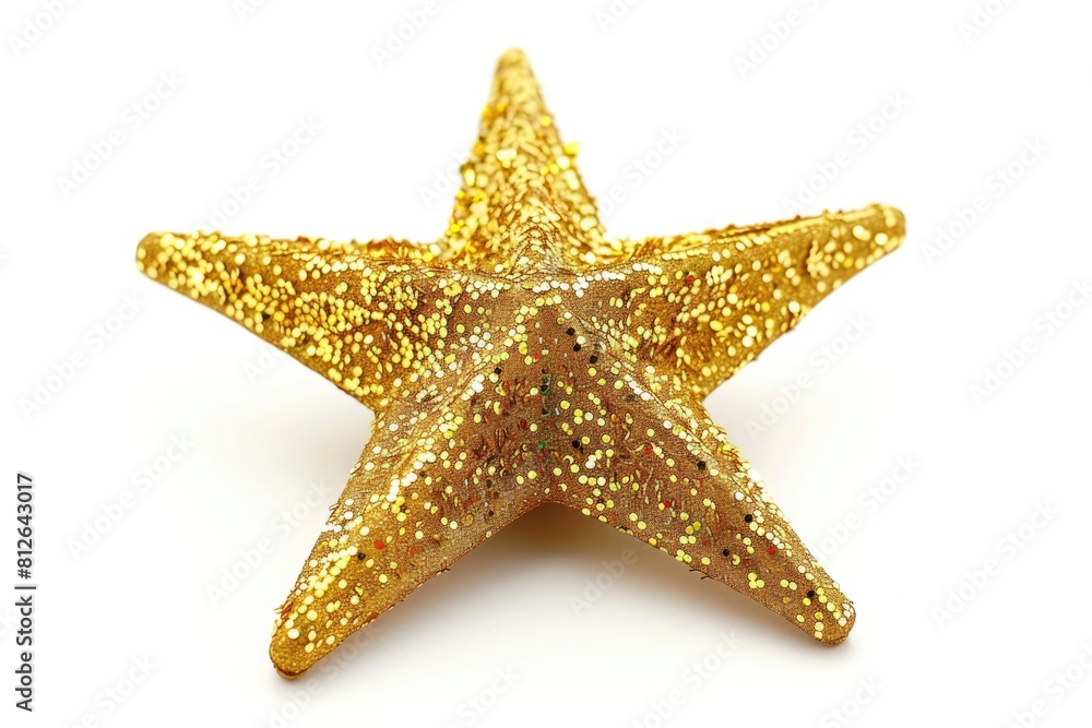 Background Gold Star. Isolated Gold Star Symbol on White for Christmas Decoration Background Gold Star. Isolated Gold Star Symbol on White for Christmas Decoration