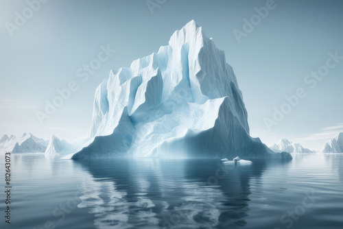 Iceberg Appearance And Global Warming Concept 3D Rendering
