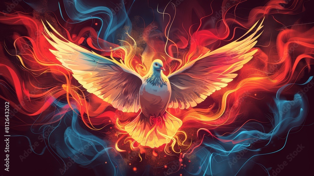Create an illustration of the dove Create an illustration of the dove