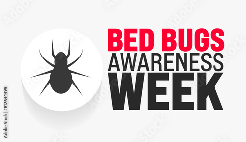 June is Bed bugs awareness week background template. Holiday concept. use to background, banner, placard, card, and poster design template with text inscription and standard color.