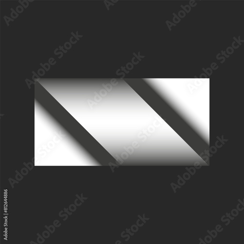 Letter N initial 3d logo creative initial from white folded sheet of paper with sharp corners, grey gradient typography mark minimal design mockup.
