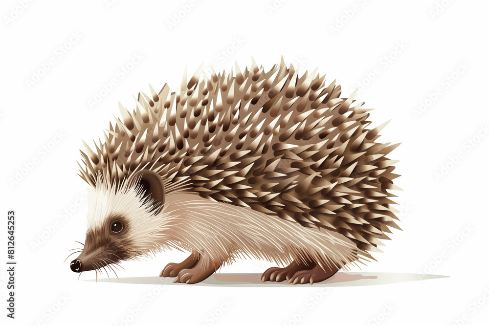 Adorable Hedgehog Vector Illustration: Full Body Capture of a Cute Mammal, Perfect for Animal Lovers Adorable Hedgehog Vector Illustration: Full Body Capture of a Cute Mammal, Perfect for Animal Lovers