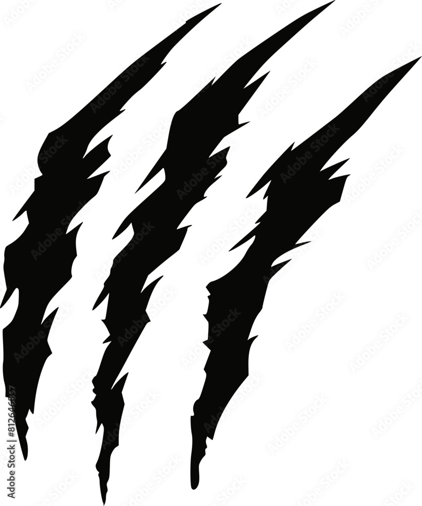 Naklejka premium Claws scratch. Design element for logo, label, sign, poster, t shirt
