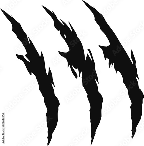Claws scratch. Design element for logo, label, sign, poster, t shirt