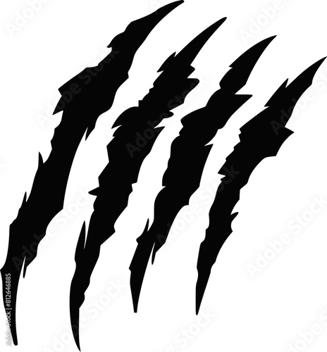 Claws scratch. Design element for logo, label, sign, poster, t shirt