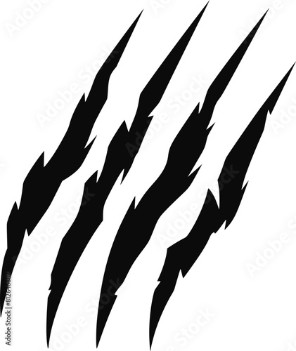 Claws scratch. Design element for logo, label, sign, poster, t shirt