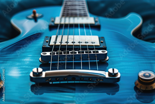 blue Guitar Background | Musical Instrument Design | Vibrant blue, Music, Guitar, Artistic Expression, Creative Inspiration
 photo