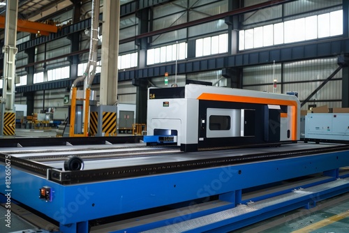 The fiber laser cutting machine cutting machine cut the stainless steel square tube. Fiber laser cutting machines use a highly focused laser beam to cut through a stainless steel tube materials with