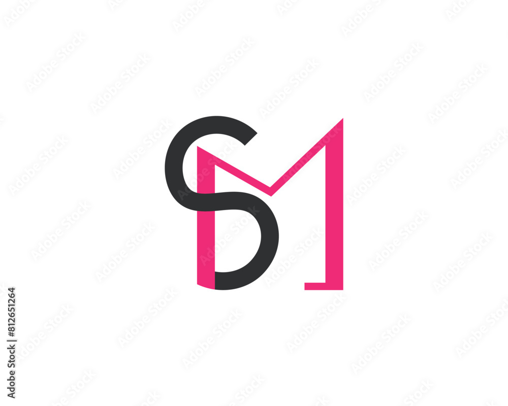 Creative Letter SM or MS Logo Design template Creative Letter SM or MS Logo Design template