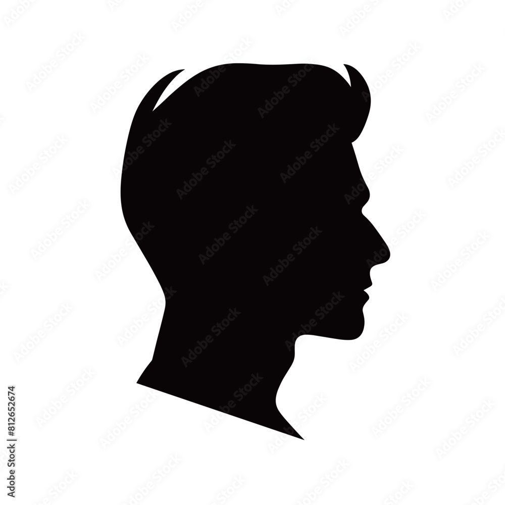 Man avatar icon silhouette isolated