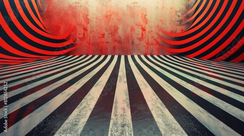 Op-art style abstract background evoking the atmosphere of a crime scene.