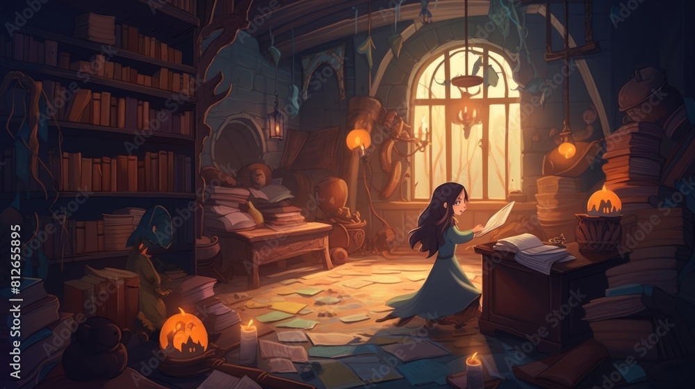 Illustration of a magical fairy room. AI generative. Illustration of a magical fairy room. AI generative.