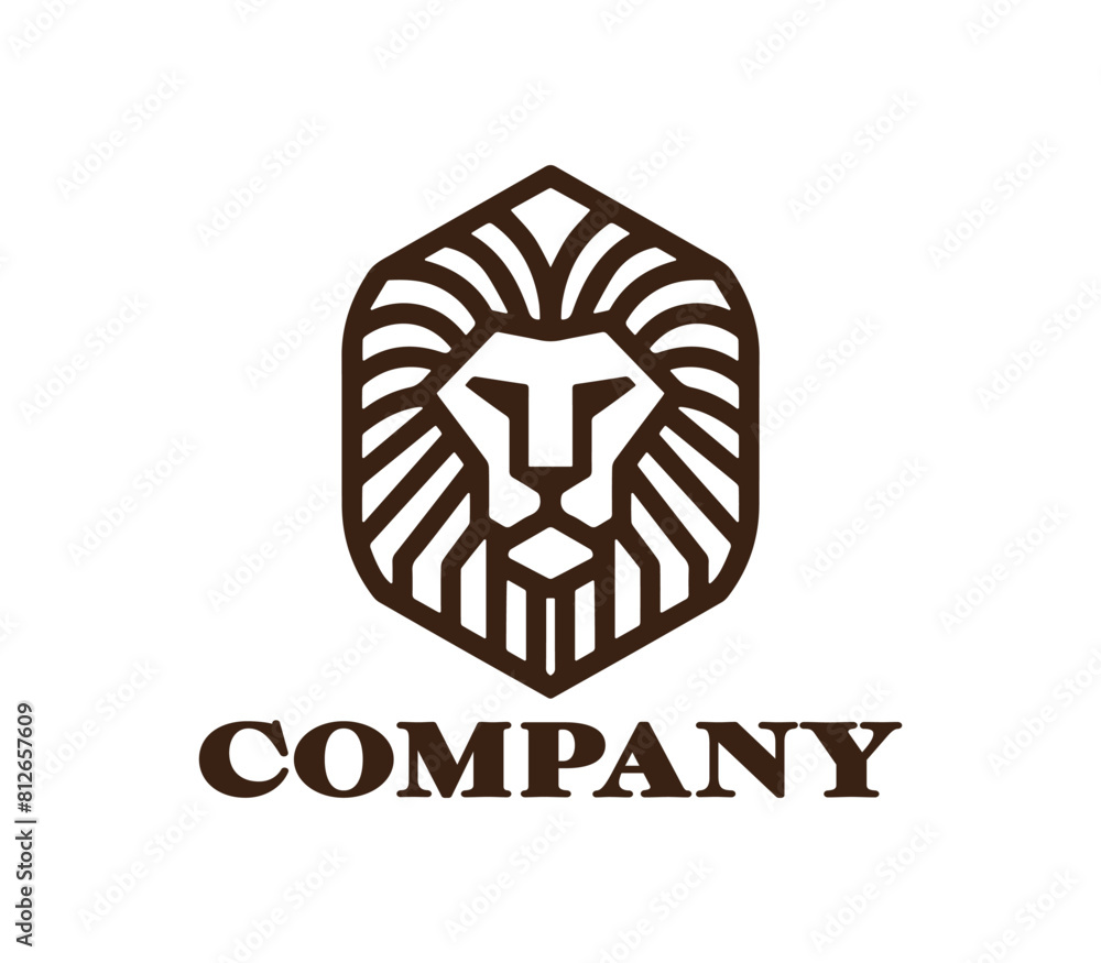 Lion Logo Design Icon Symbol Vector Template
