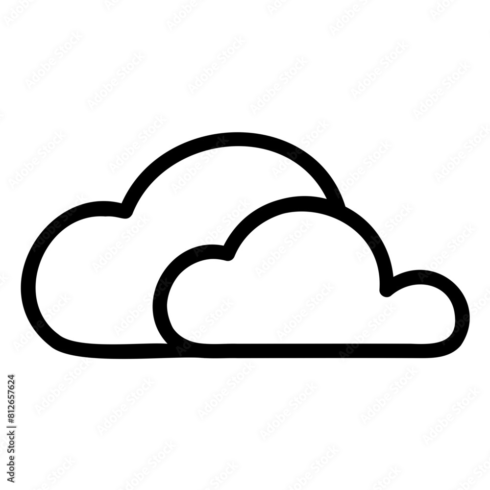 Partly Cloudy Weather Icon Outline Partly Cloudy Weather Icon Outline