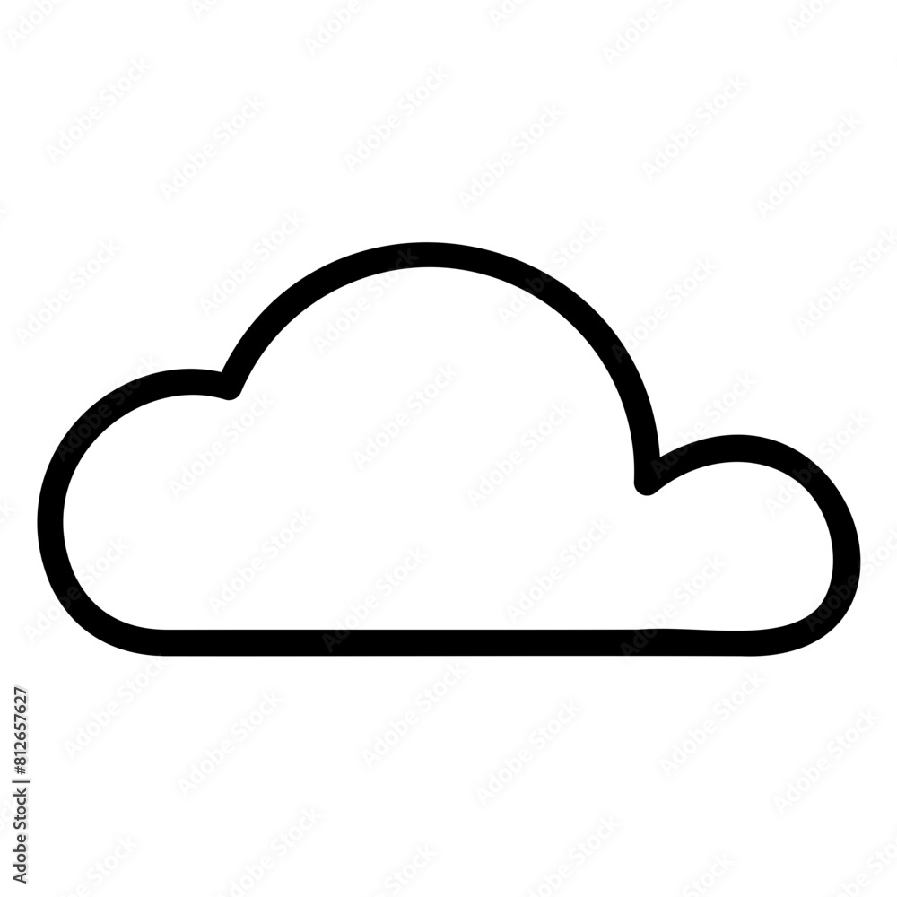 Cloudy Weather Icon Outline Cloudy Weather Icon Outline
