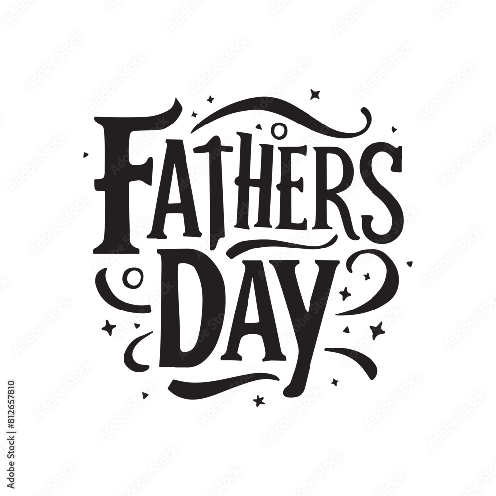 Fototapeta premium Fathers day lettering design