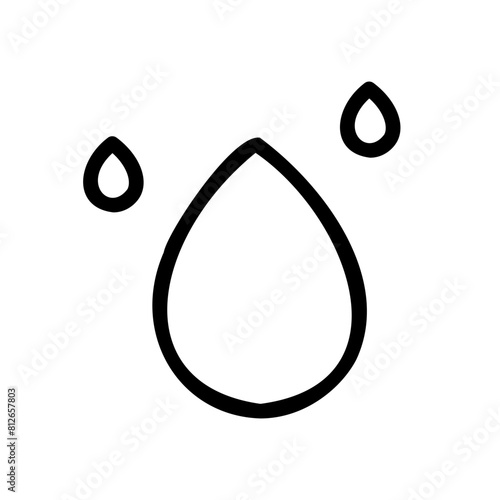 Raindrops Weather Icon Outline