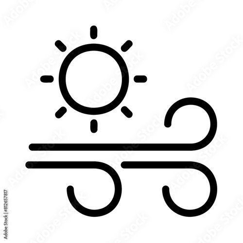 Windy Weather Icon Outline