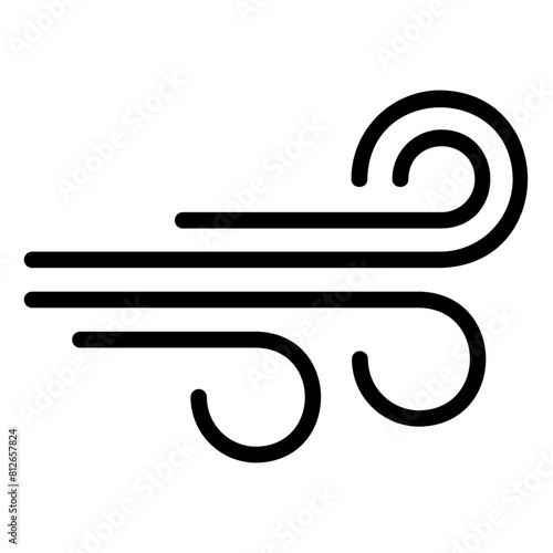 Windy Weather Icon Outline