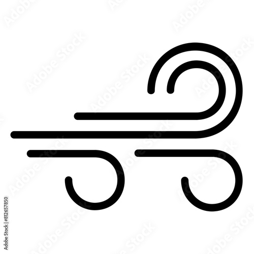 Windy Weather Icon Outline