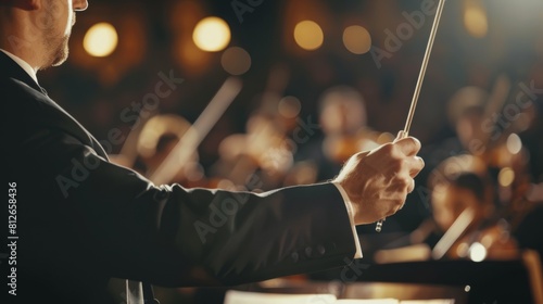The Conductor Leading the Orchestra photo