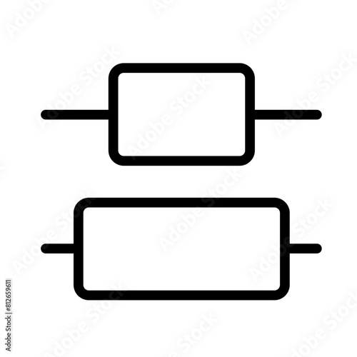 Vertical center distribution icon from user interface collection Thin linear Vertical center distribution icon, Line, Solid, Flat Line, Suitable for Web Page, Mobile App, UI, UX design